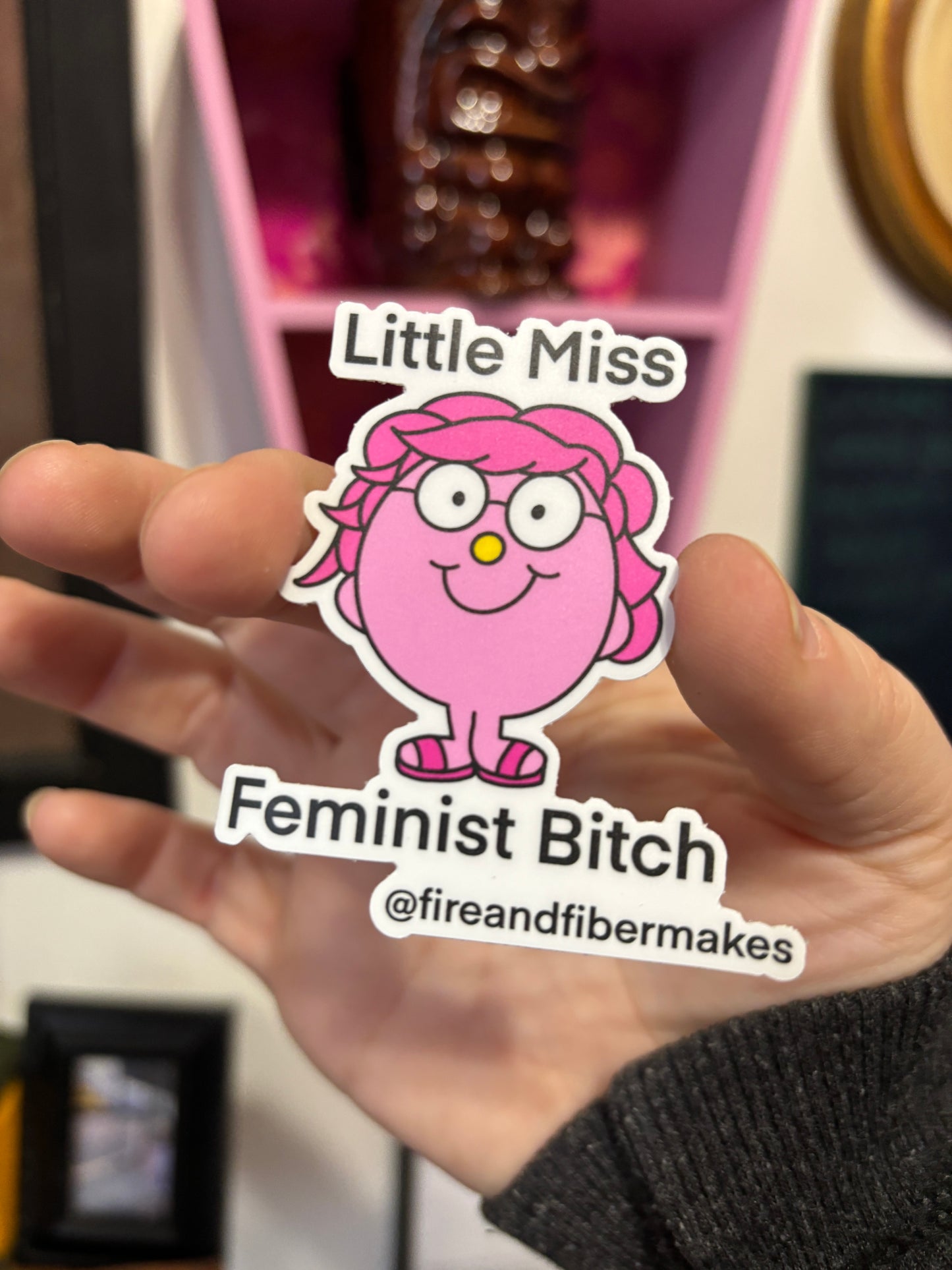 Little Miss Feminist Bitch Sticker
