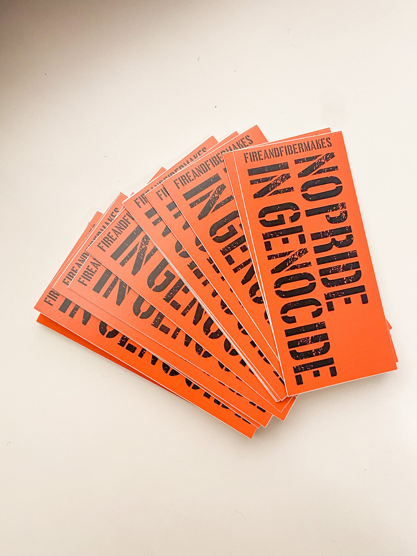 *NEW* No Pride In Genocide Vinyl Sticker
