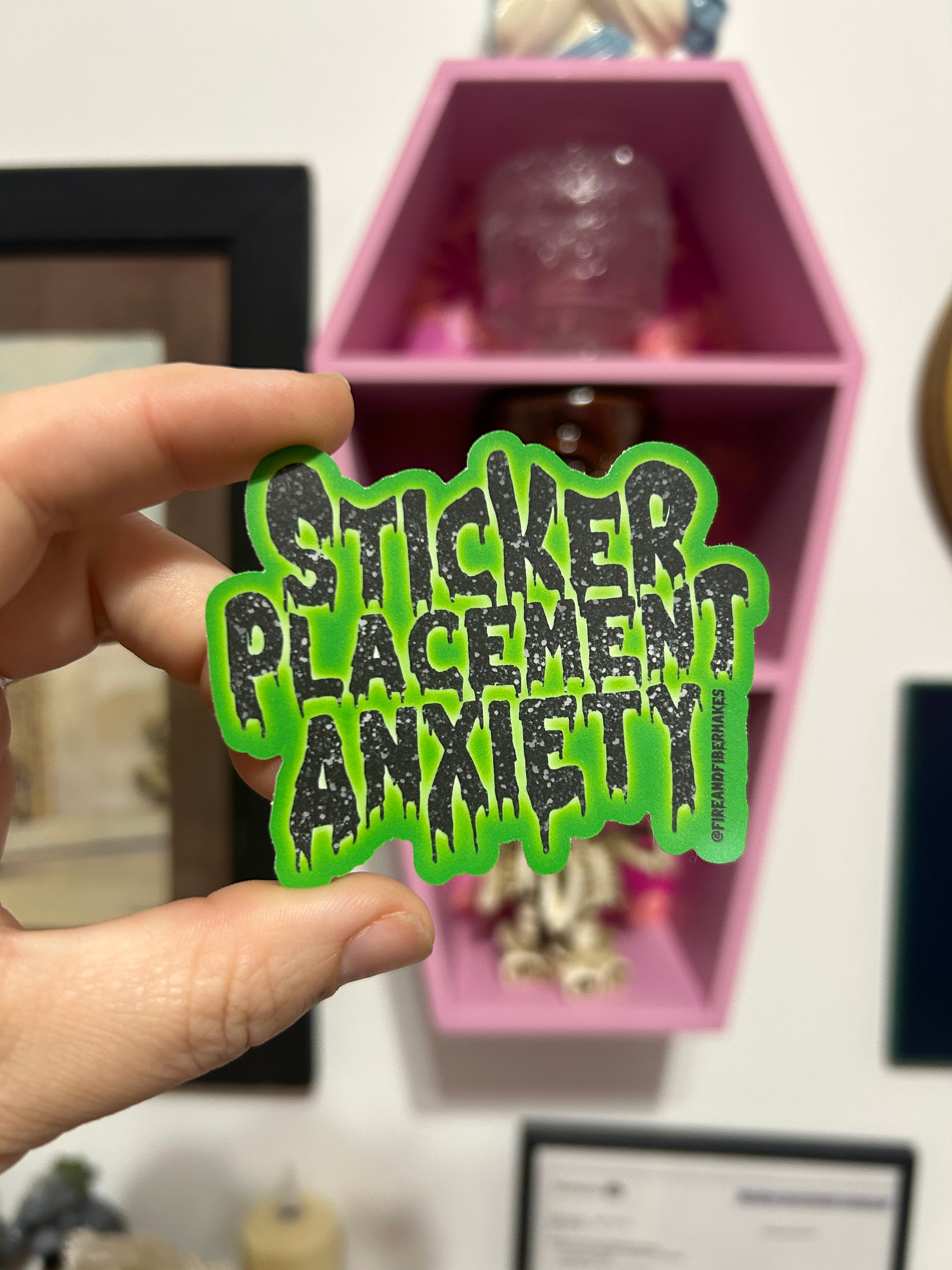 Sticker Placement Device Sticker Placement Anxiety Vinyl Sticker – fireandfiber