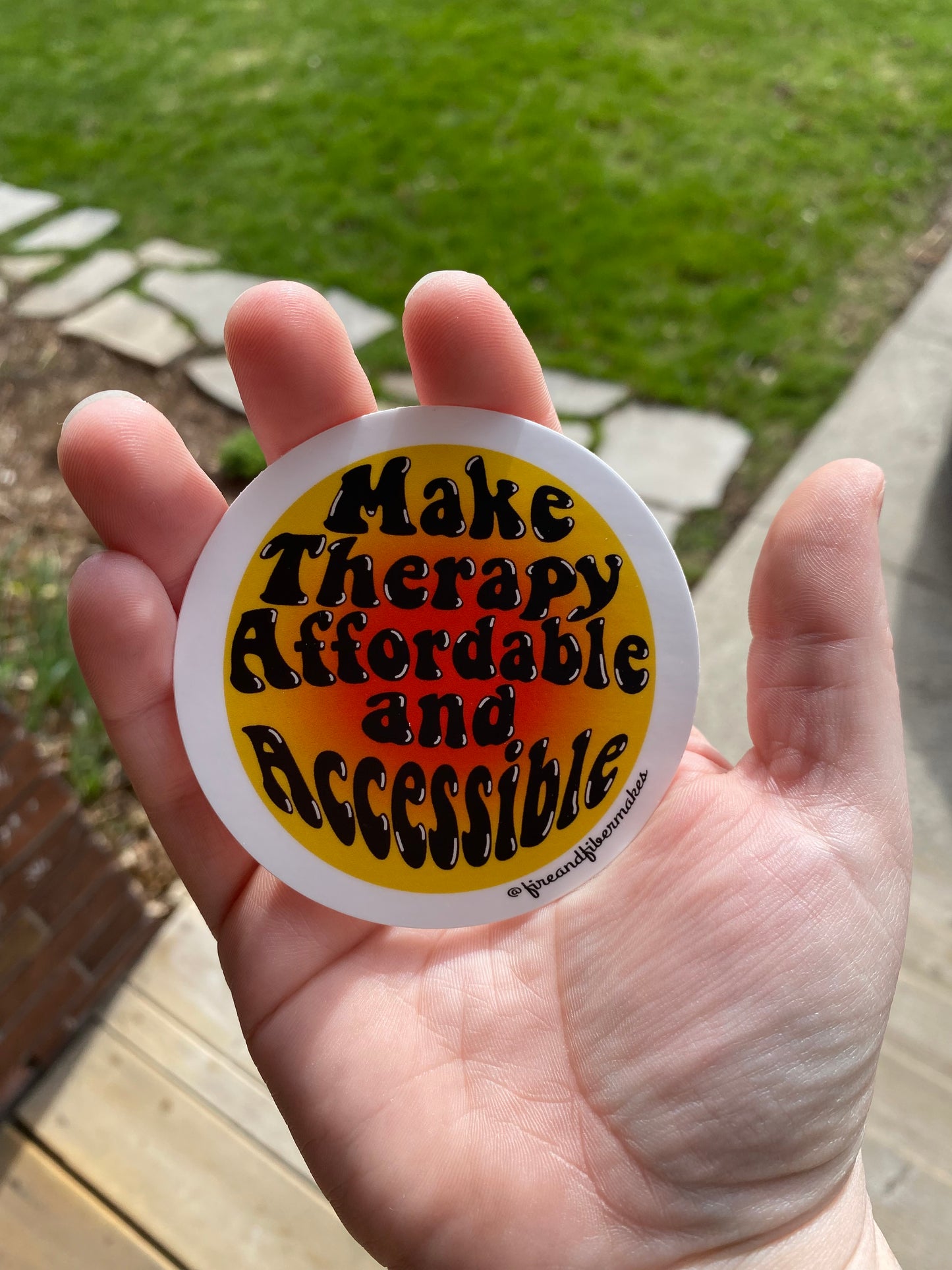 Make Therapy Affordable and Accessible Vinyl Sticker