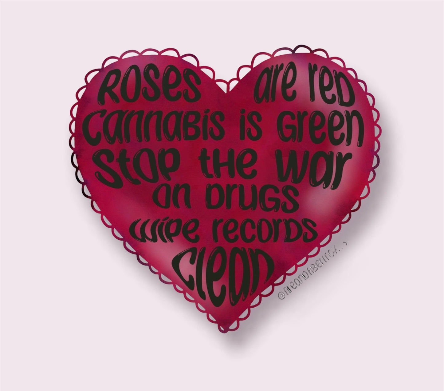 Roses Are Red Vinyl Sticker | Social Activism Sticker for Laptops, Water Bottles, Etc