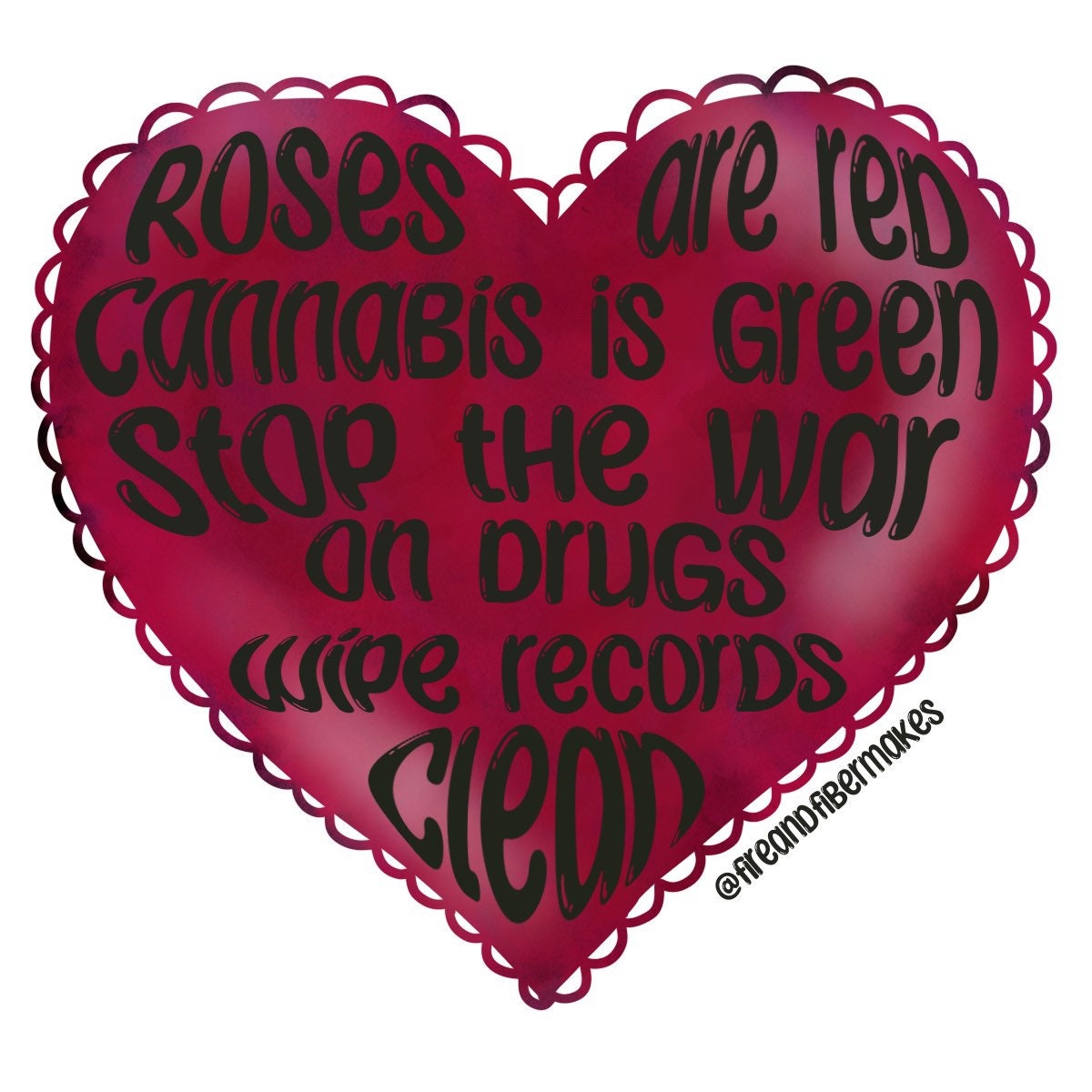 Roses Are Red Vinyl Sticker | Social Activism Sticker for Laptops, Water Bottles, Etc