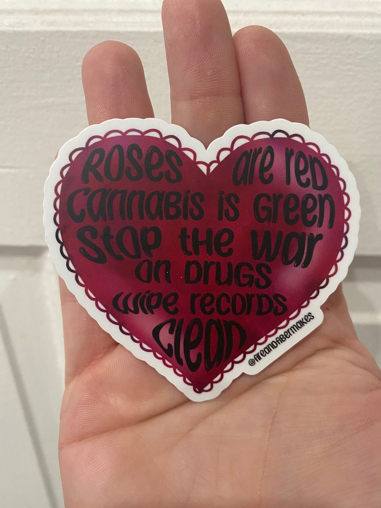 Roses Are Red Vinyl Sticker | Social Activism Sticker for Laptops, Water Bottles, Etc