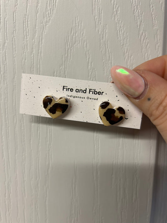 Valentine’s Leopard Studs
