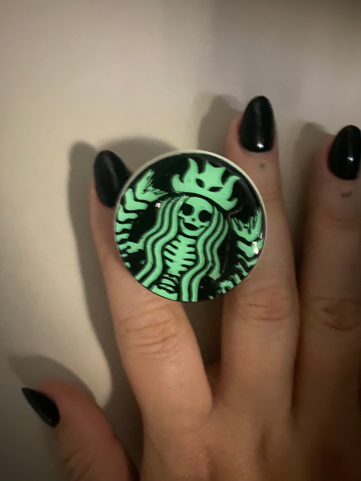 Glow-In-The-Dark Creepy Starbucks Phone Grip
