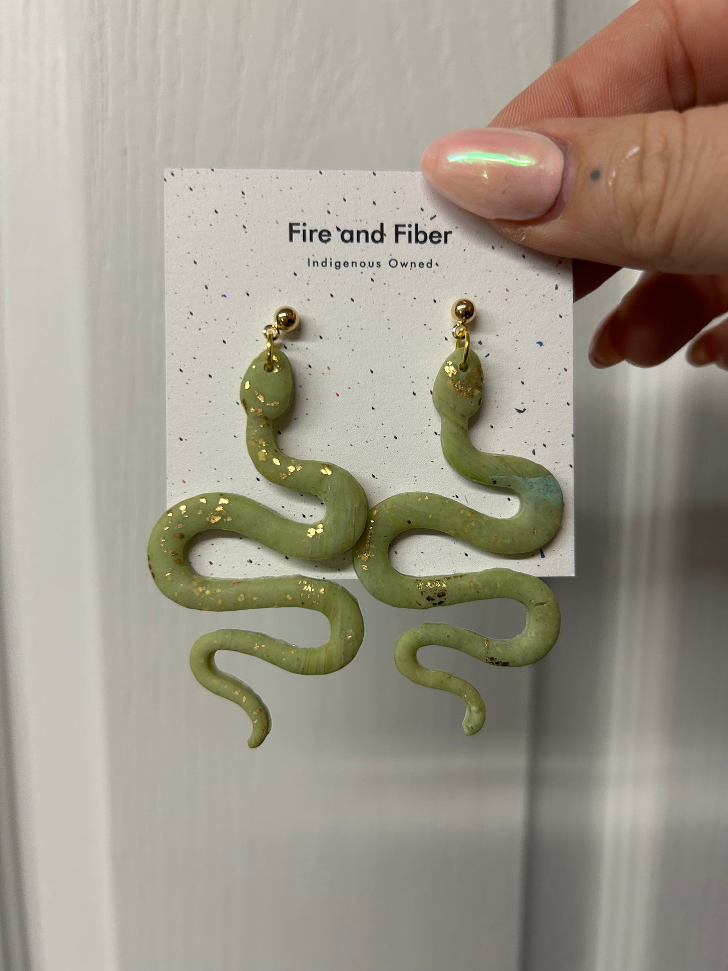 Jade Snake Earrings