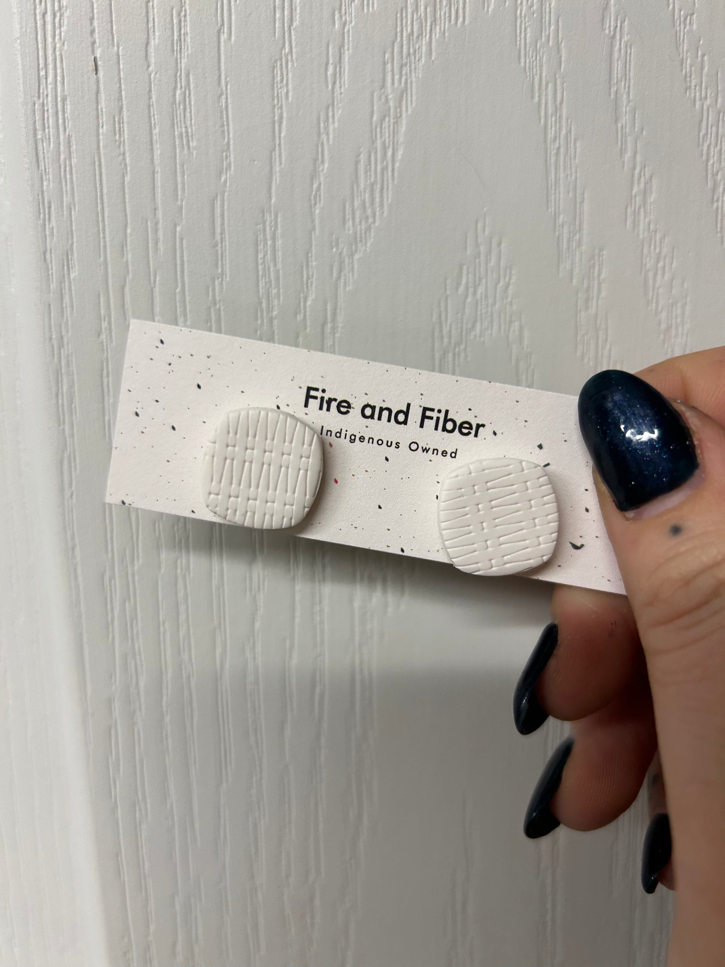 White Rattan Studs